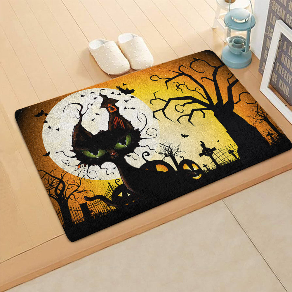 Moon Night Cat HN040910D Non-slip Door mats