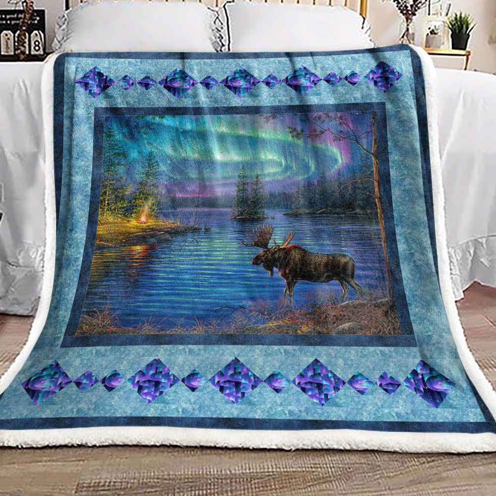 Moose Riverside CL24100196MDF Sherpa Fleece Blanket