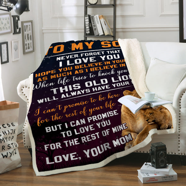 Morther To My Son CLM19120803S Sherpa Fleece Blanket