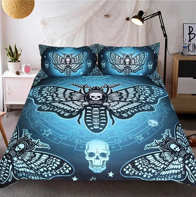 Moth Gothic Skull CLH1410237B Bedding Sets