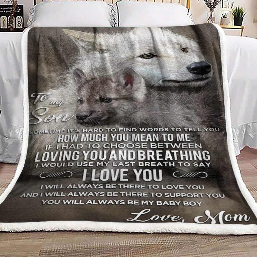 Mother And Son Wolf CL19100292MDF Sherpa Fleece Blanket