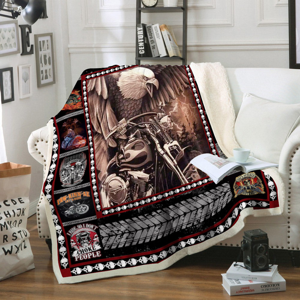 Motorcycle CL02110812MDF Sherpa Fleece Blanket