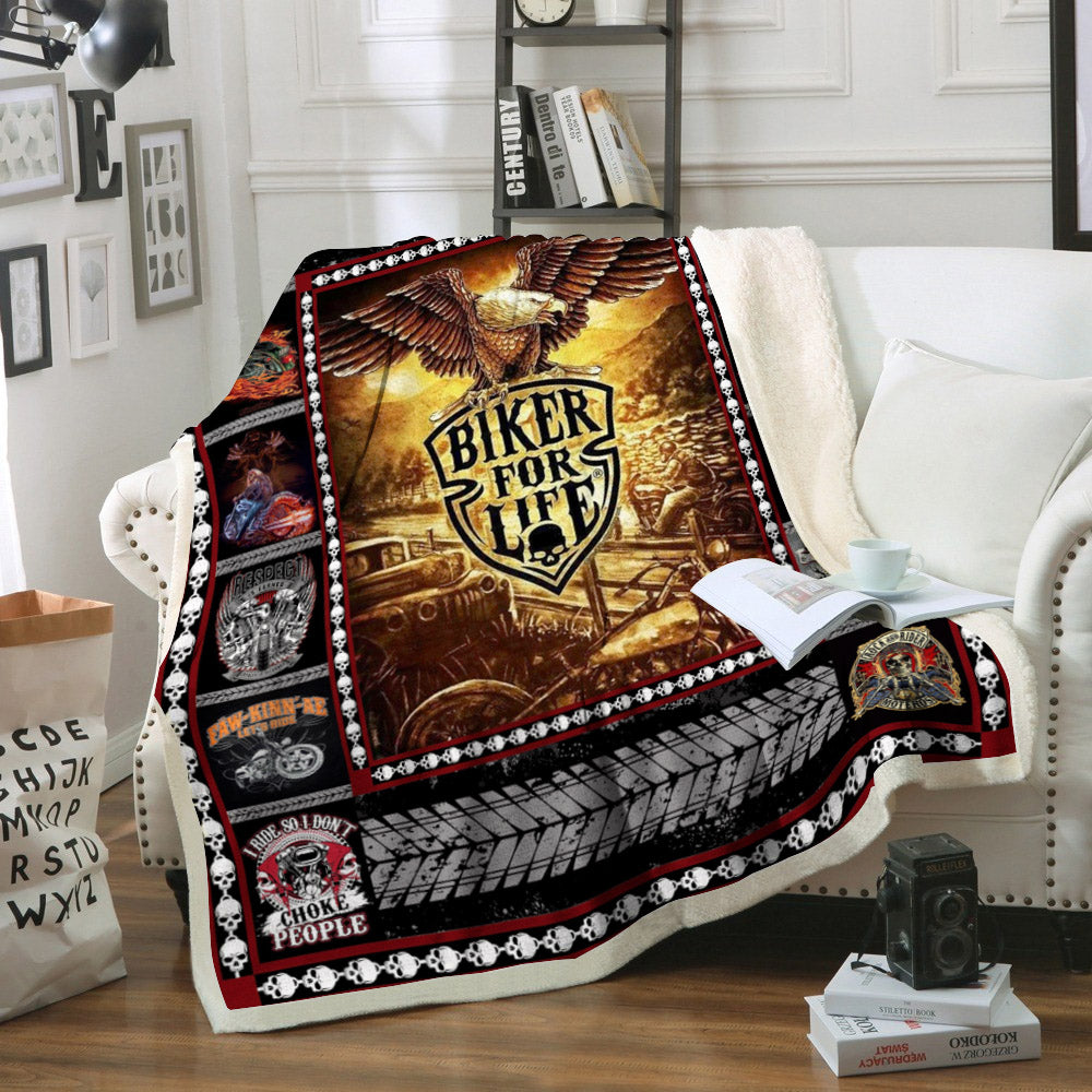 Motorcycle CL02110813MDF Sherpa Fleece Blanket