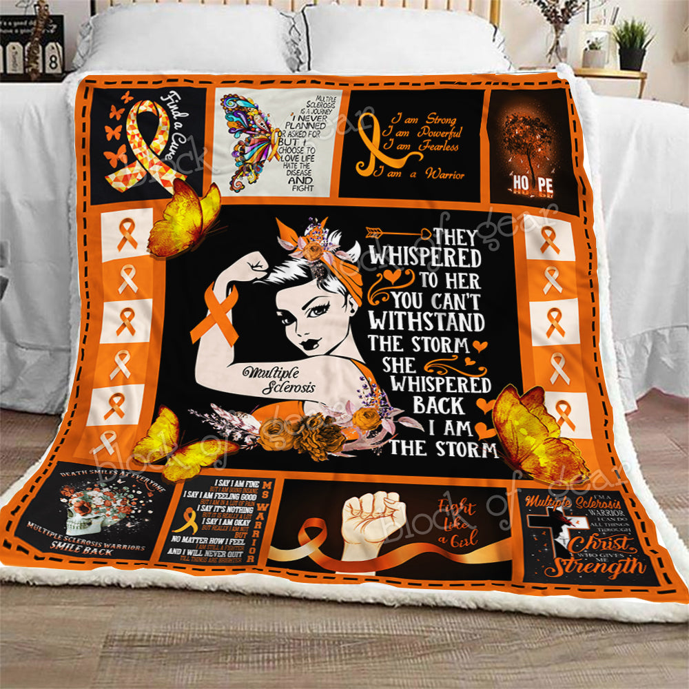 Multiple Sclerosis Warrior CL281020MDF Sherpa Fleece Blanket