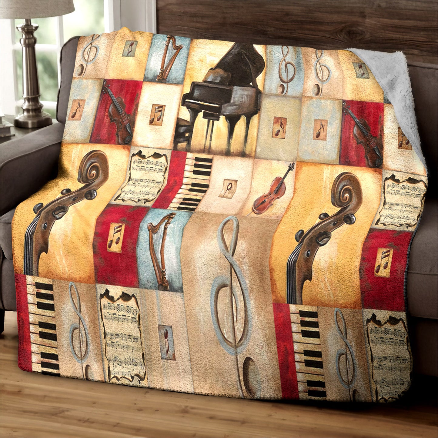 Music HM200814TT Sherpa Fleece Blanket