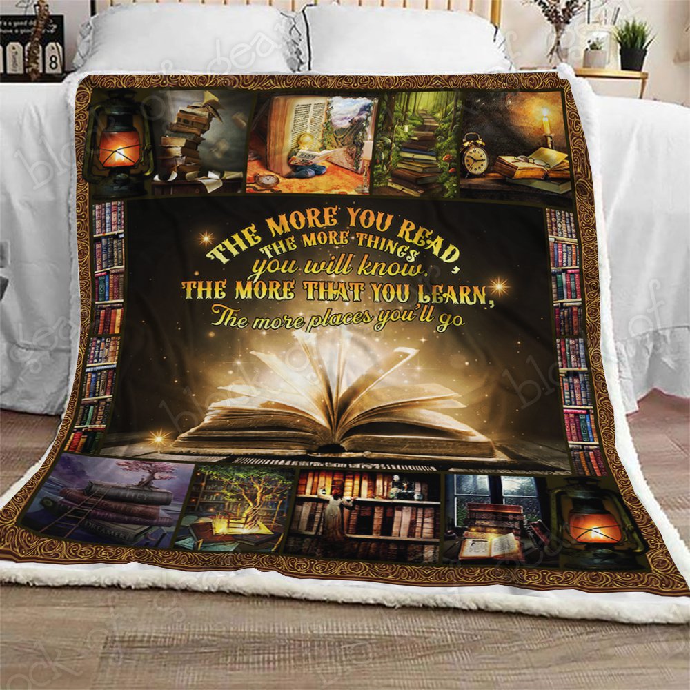 My Books My Life Reading CL2709333MDF Sherpa Fleece Blanket