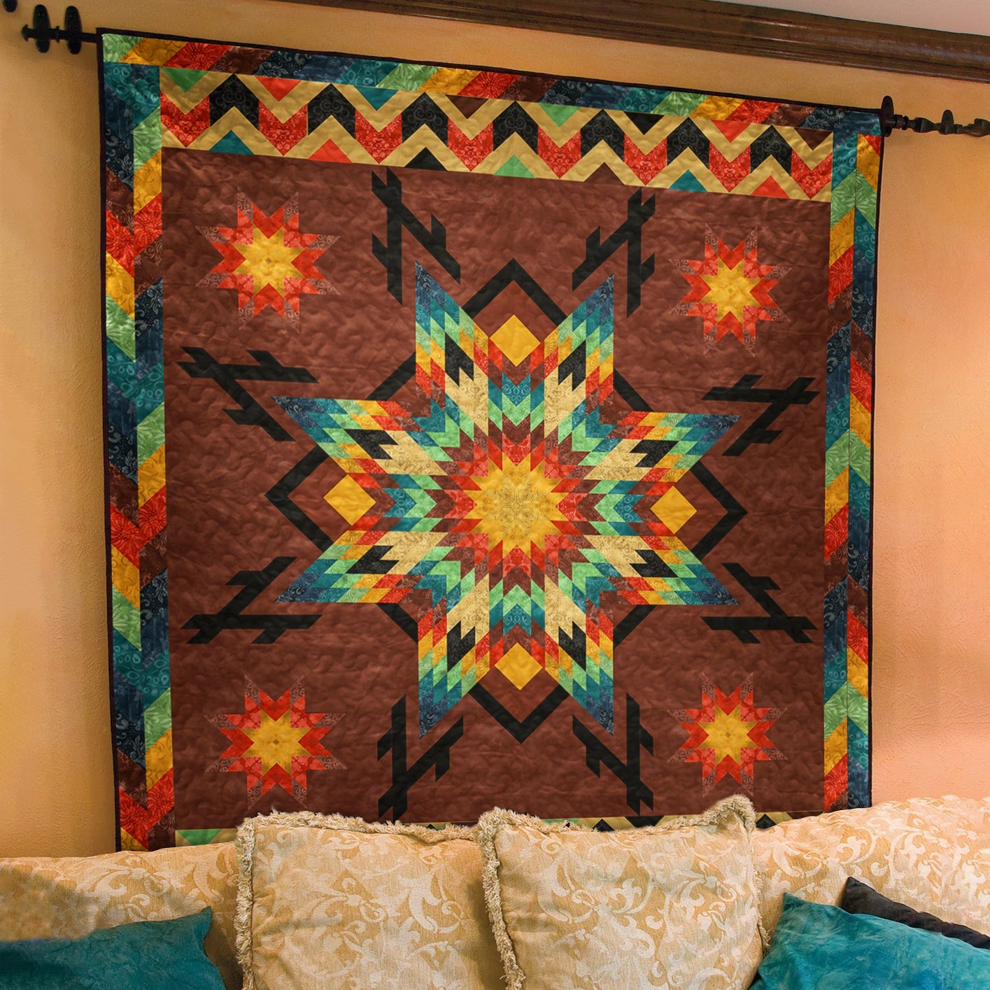 Native American Star Quilt Blanket TL27022302BL