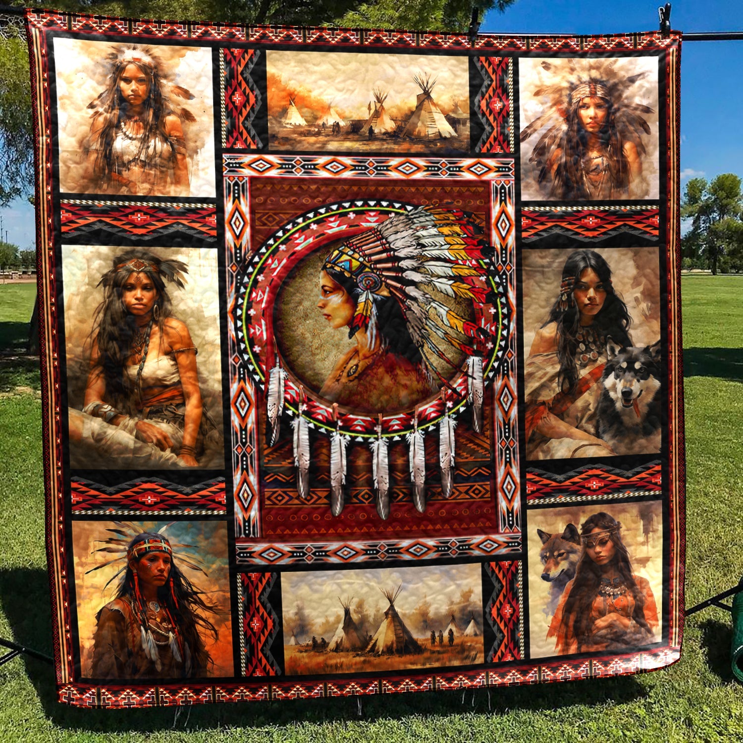 Native American Inspired Art Quilt HT041104 – Charming Favor