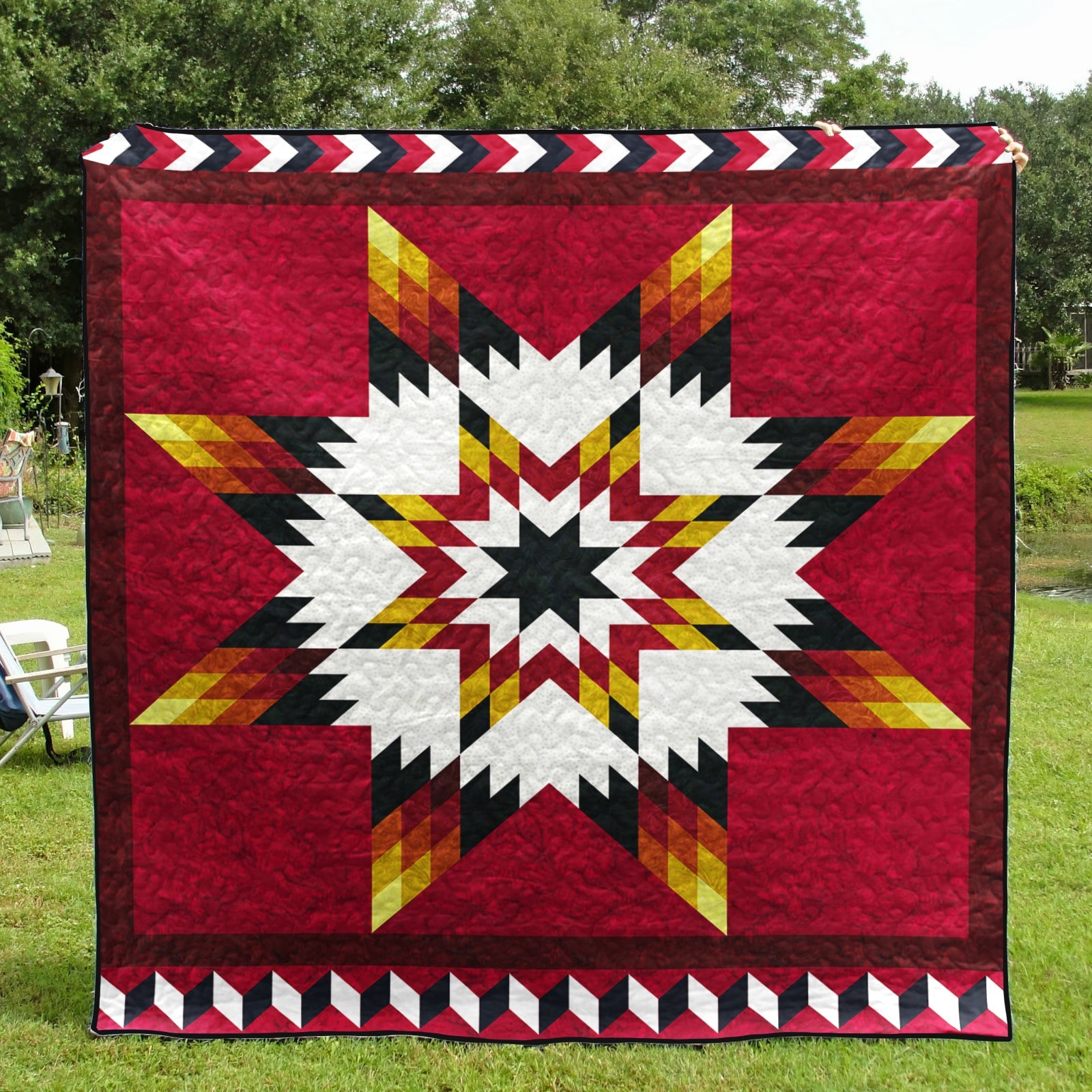 Native American Inspired Star Art Quilt HN260508M – Charming Favor