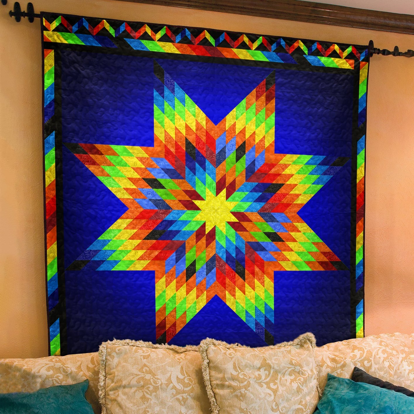 Native American Inspired Star Art Quilt TL280505Q