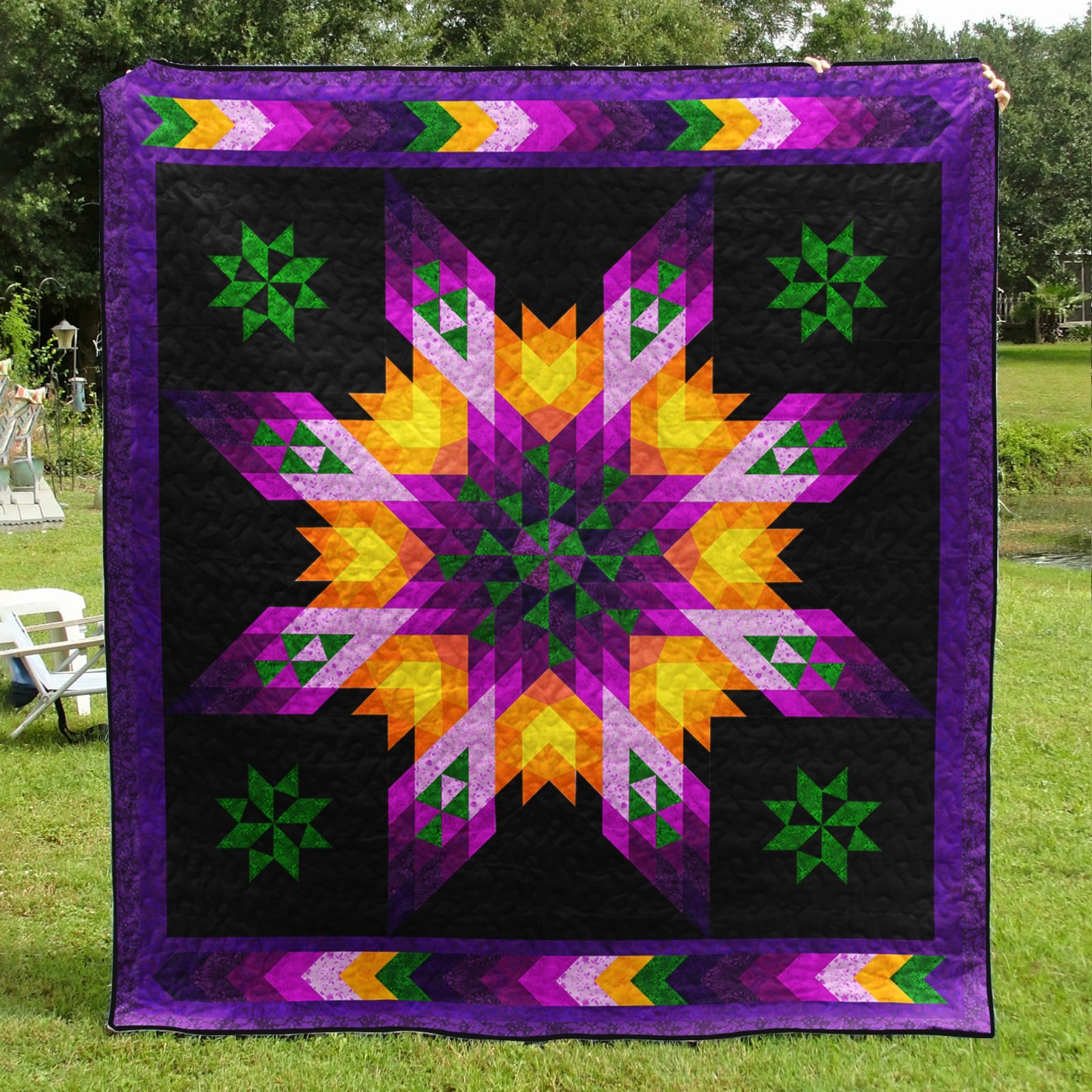 Native American Inspired Star Art Quilt TL300503Y – Charming Favor
