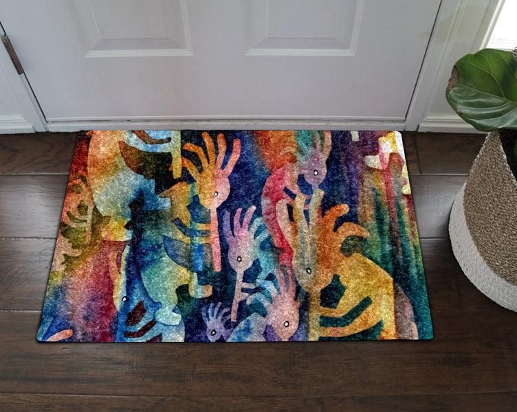 Native American Colorful Kokopelli DD10100100D Non-slip Door mats