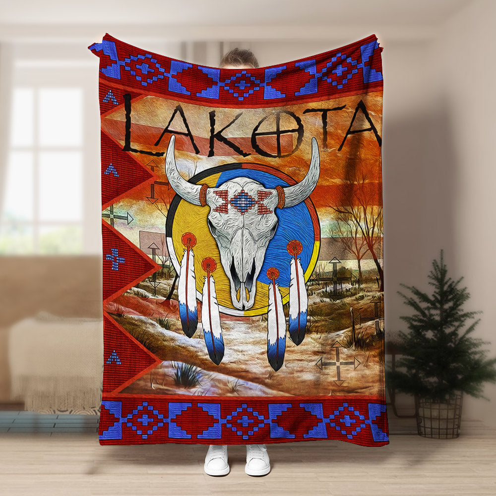 Native American DD280851F Sherpa Fleece Blanket