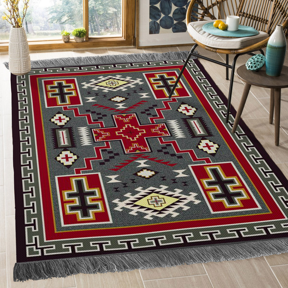Native American HN2809128O Decorative Floor-cloth