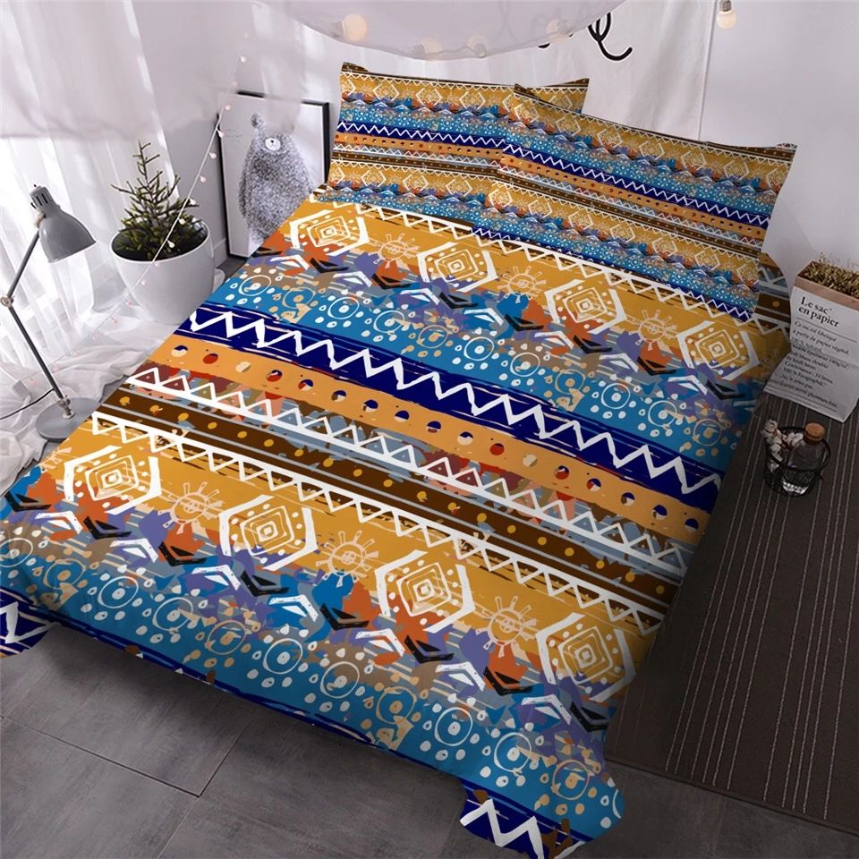 Native American Orange And Blue CLH2211382B Bedding Sets