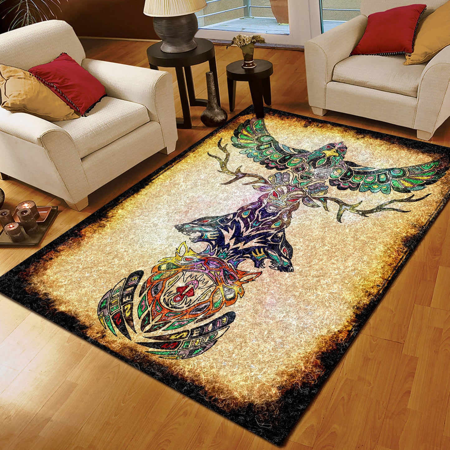 Native American Spirit Animal DD230855R Rug