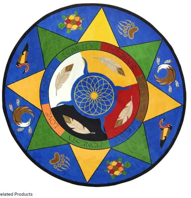 Native American Spirit Of Truth CLM1610198TM Round Area Rug