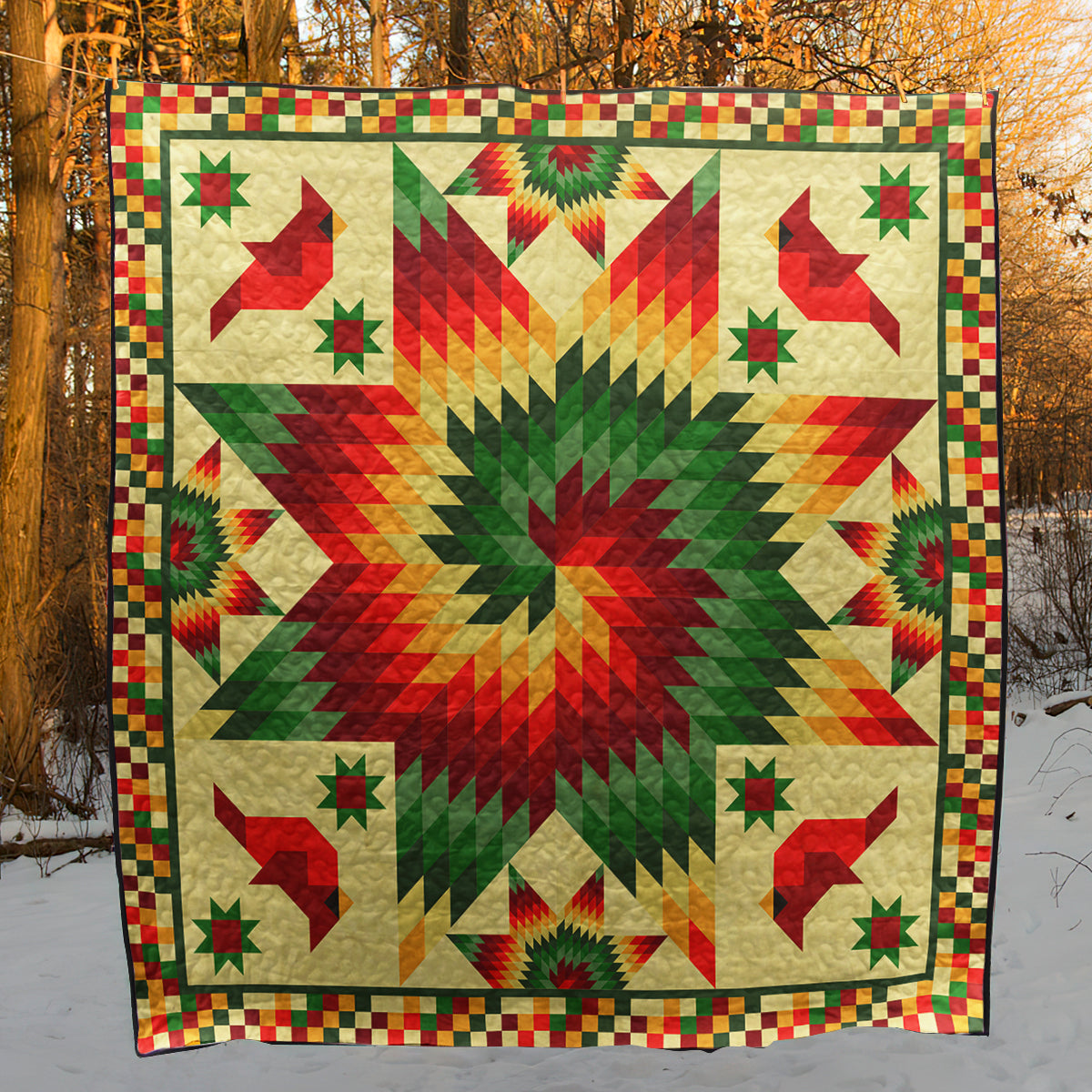 Native American Star Quilt Blanket HN10032303BL