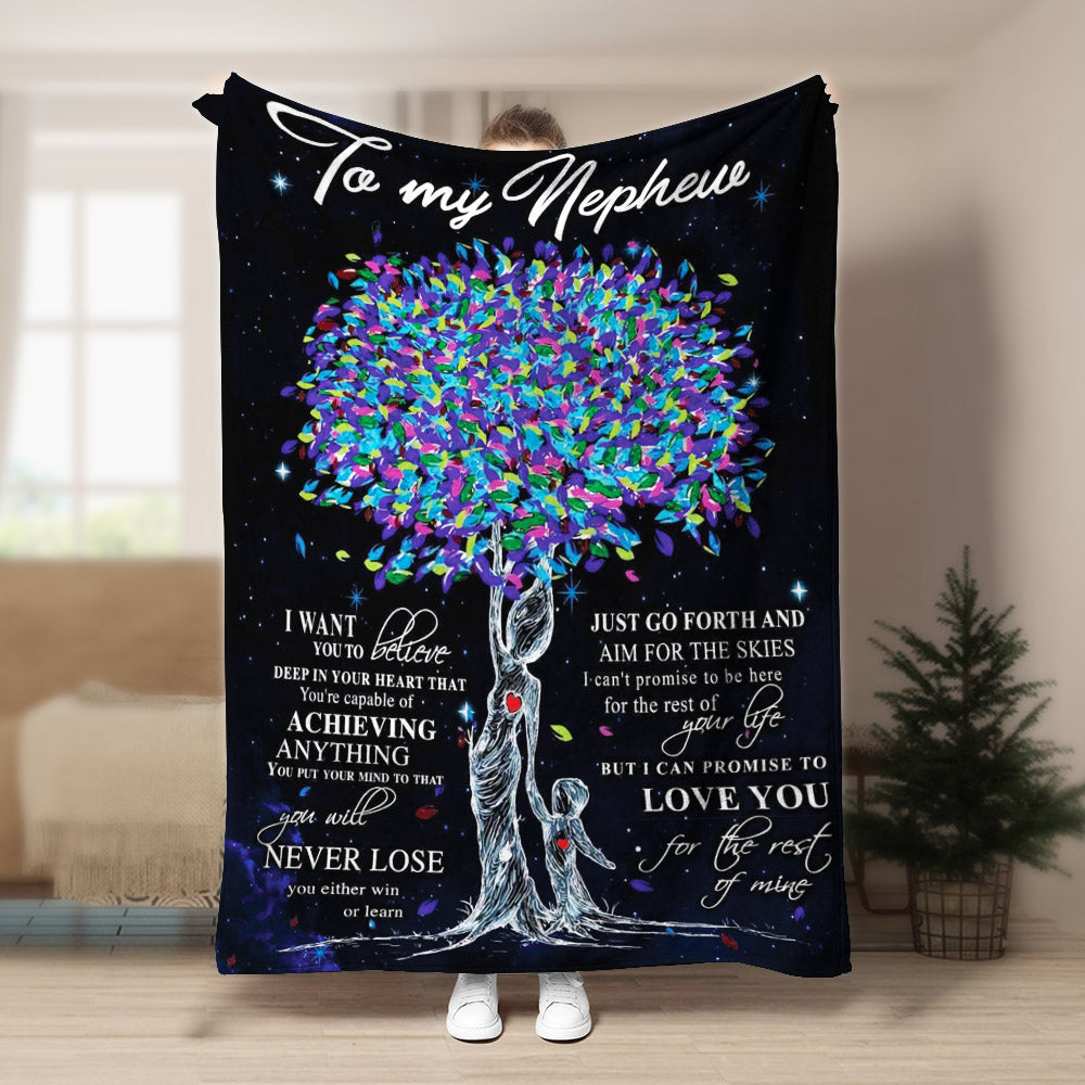 Nephew Love you for the rest of mine Aunt CLA1910206F Sherpa Fleece Blanket