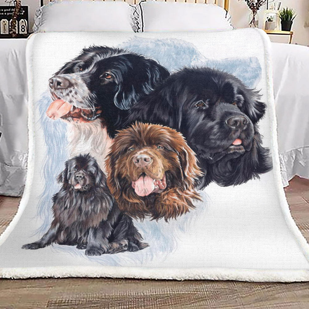 Newfoundland Dog HM0210107TT Sherpa Fleece Blanket
