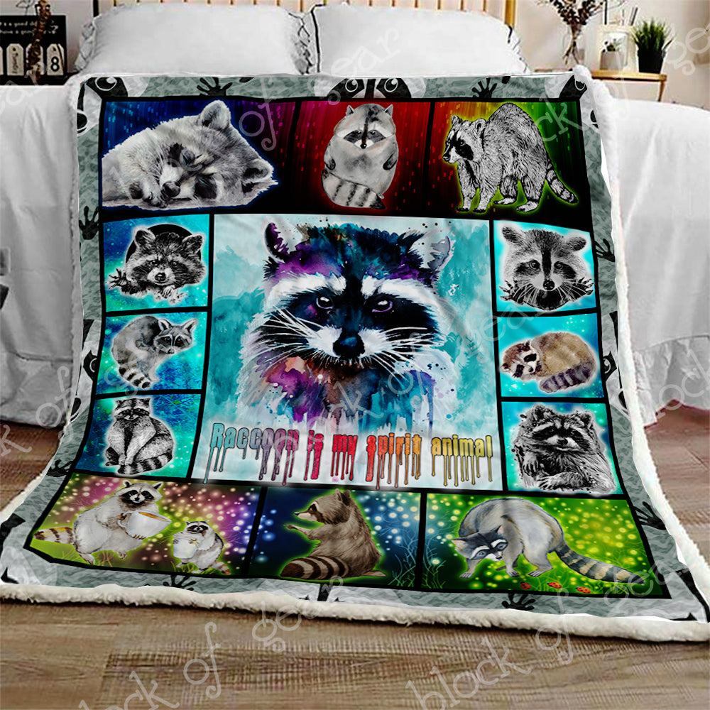 Nice Raccoon CL301191MDF Sherpa Fleece Blanket