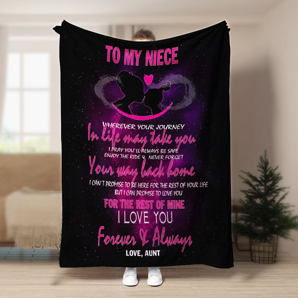 Niece Wherever your journey in life may take you CLA1910156F Sherpa Fleece Blanket
