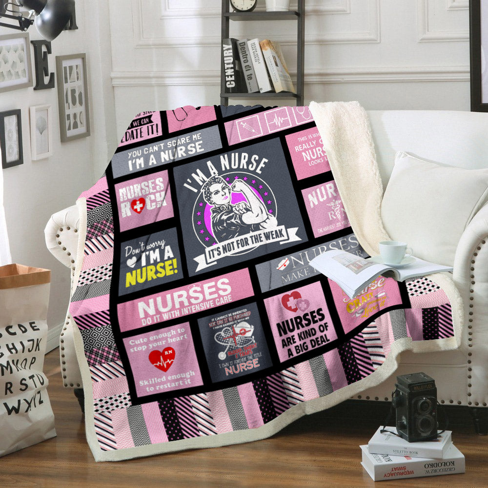Nurse CL02110848MDF Sherpa Fleece Blanket