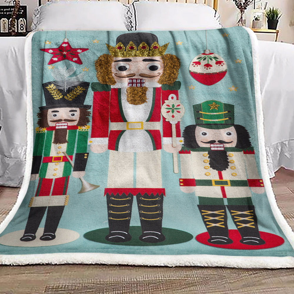 Nutcracker Christmas HN2910163F Sherpa Fleece Blanket
