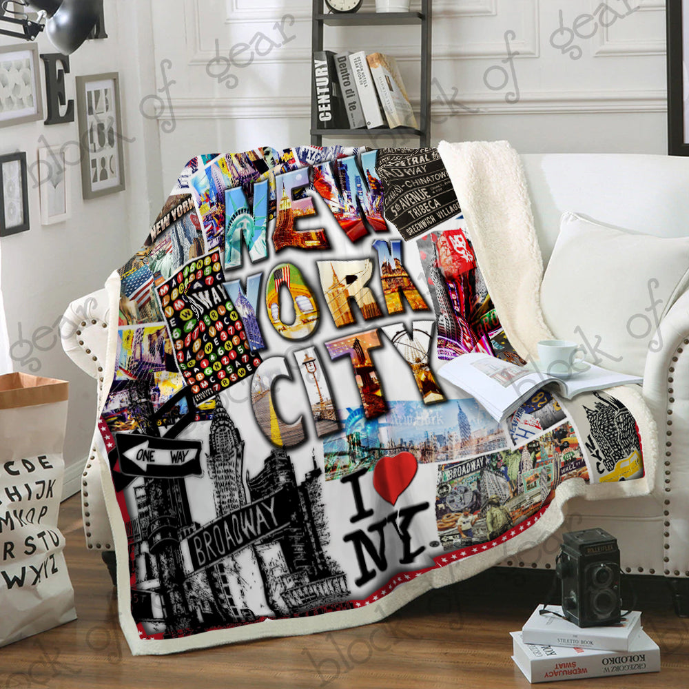 Nyc Newyork City CL03100158MDF Sherpa Fleece Blanket