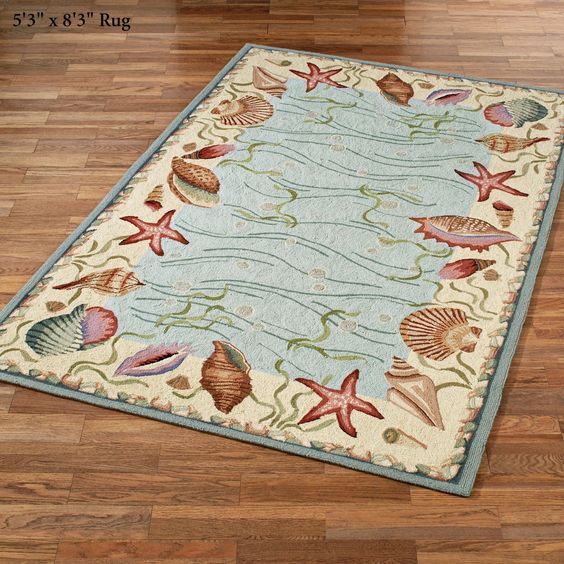Ocean Surprise Coastal Seashell CLT0810126A Rug