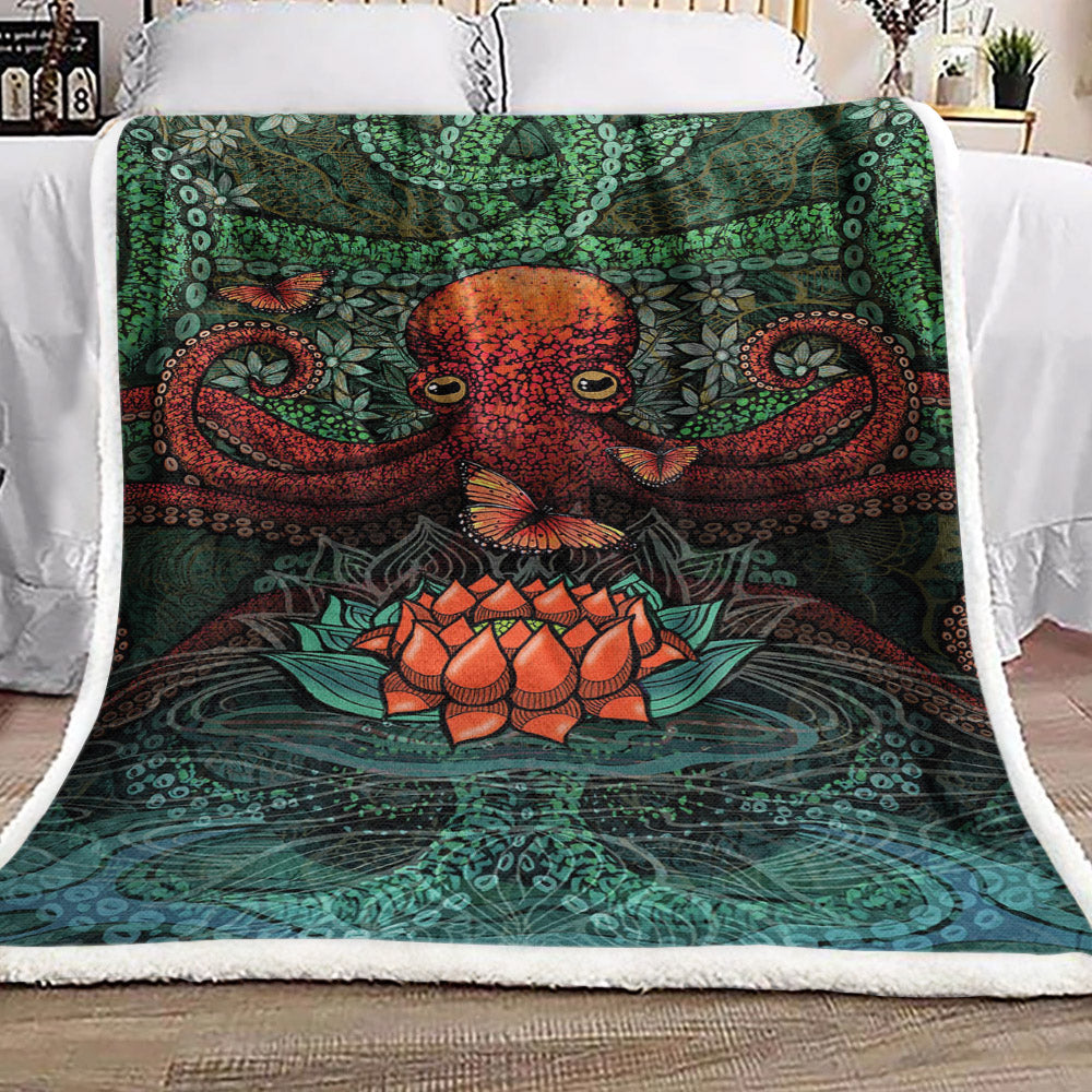 Octopus And Butterfly DD2310213F Sherpa Fleece Blanket