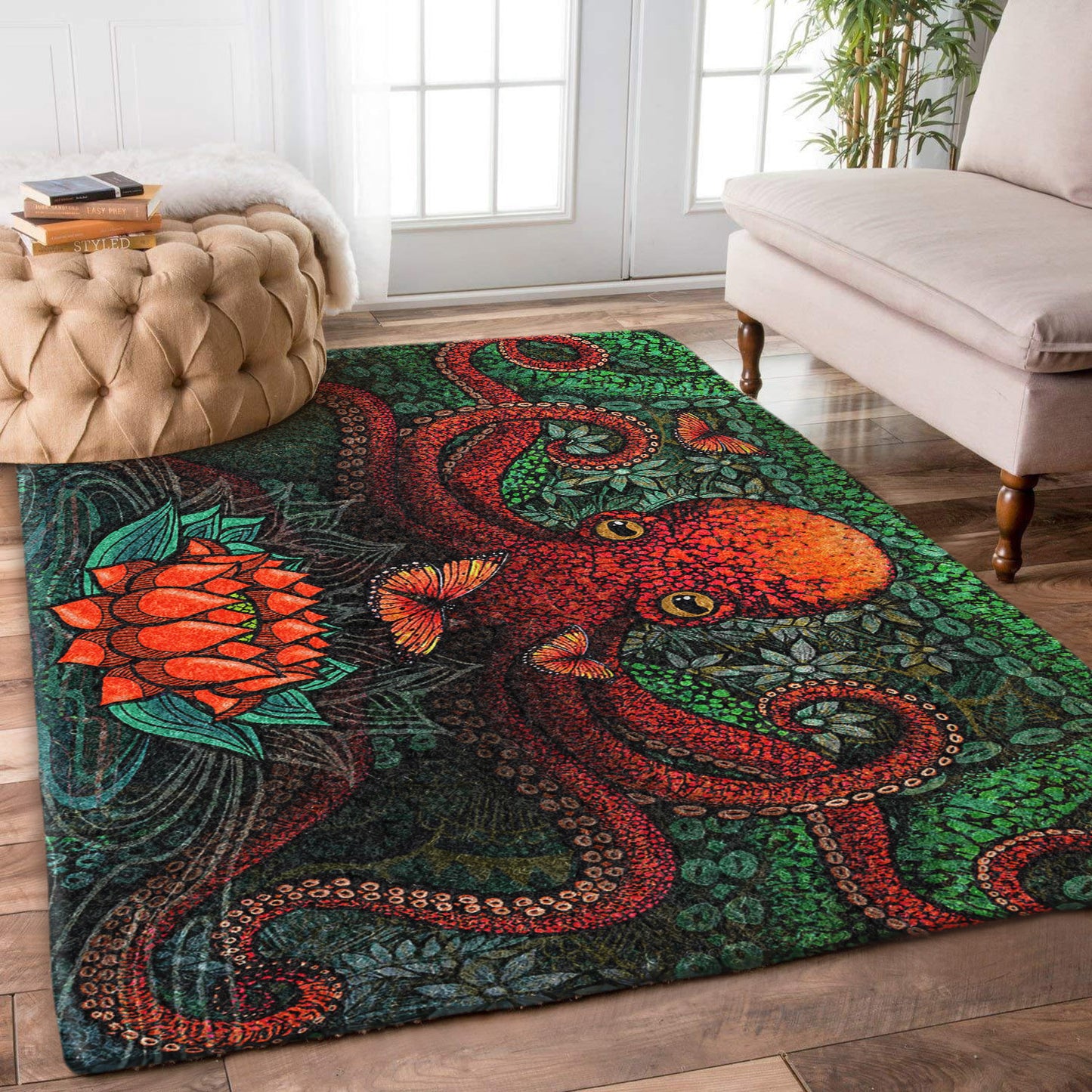 Octopus And Butterfly DD2310222R Rug