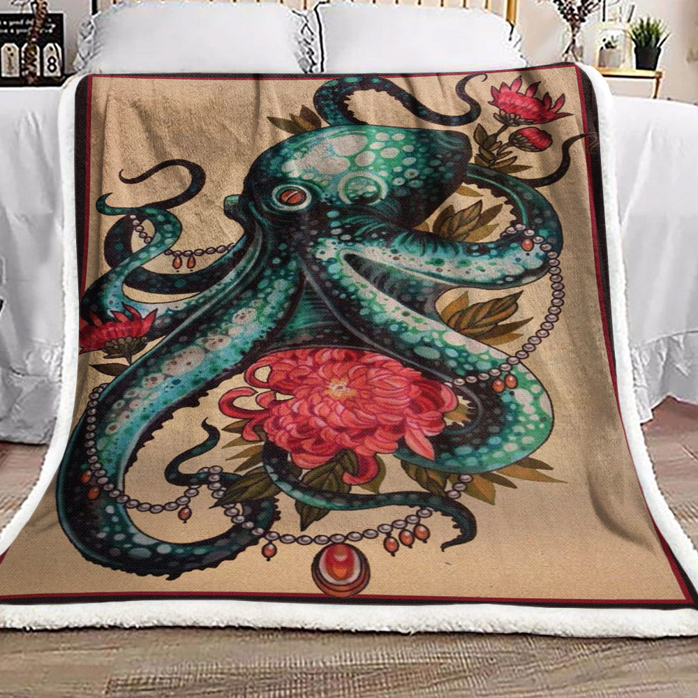 Octopus HN2709117F Sherpa Fleece Blanket