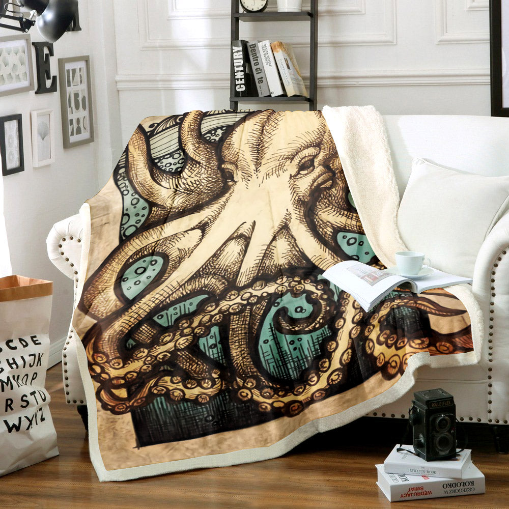 Octopus TL0211075TT Sherpa Fleece Blanket