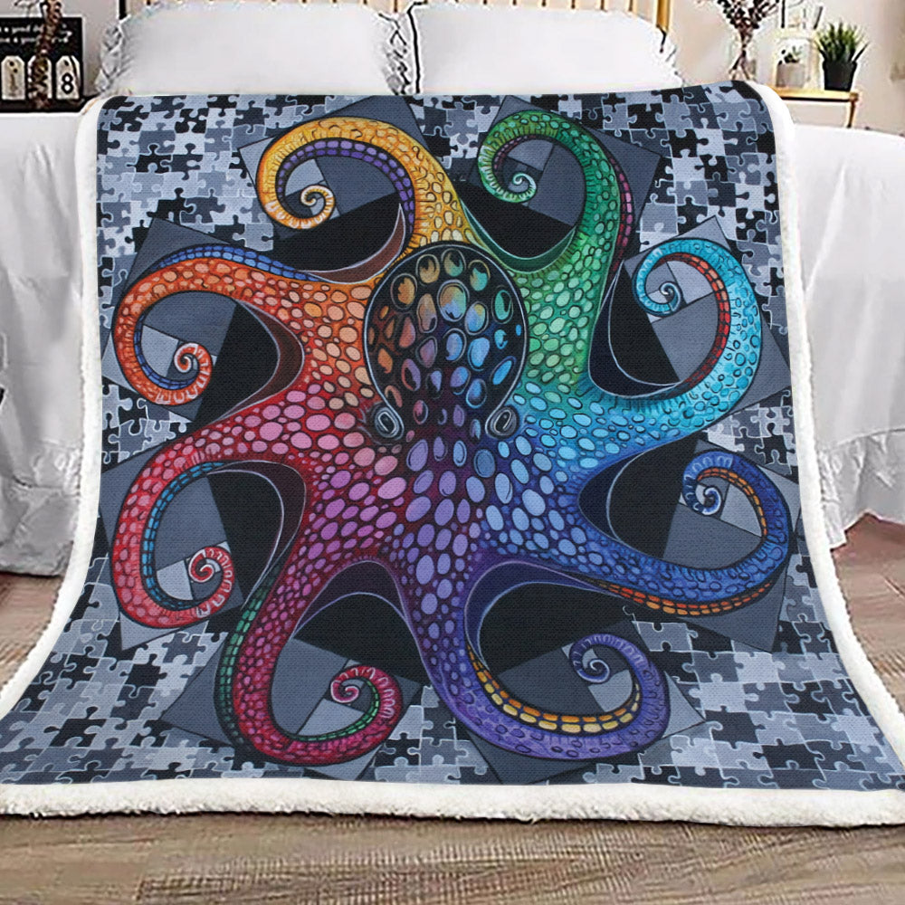Octopus TN1809113TT Sherpa Fleece Blanket