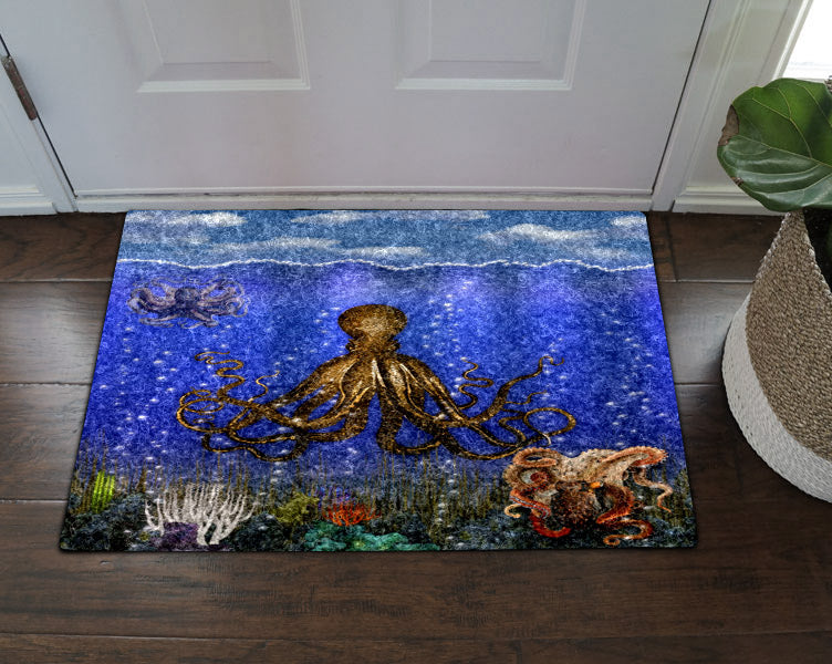 Octopus Under The Sea HN05100111D Non-slip Door mats
