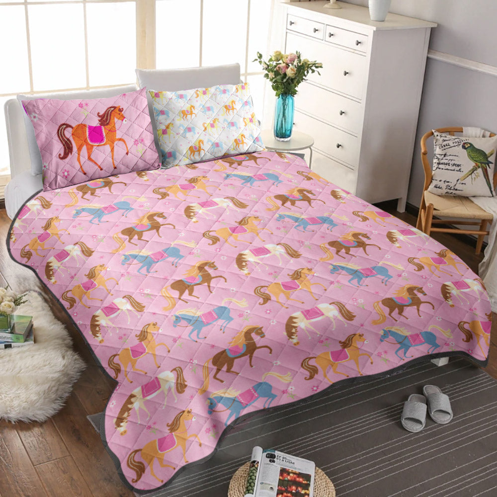 Olive Kids Horses CLH0710215B Quilt Bedding Set