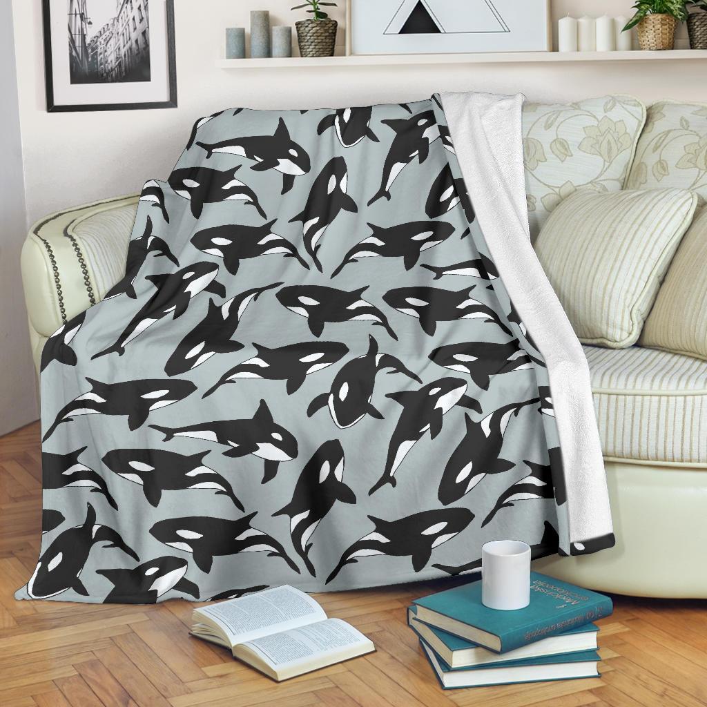 Orca Killer Whale CL12100853MDF Sherpa Fleece Blanket