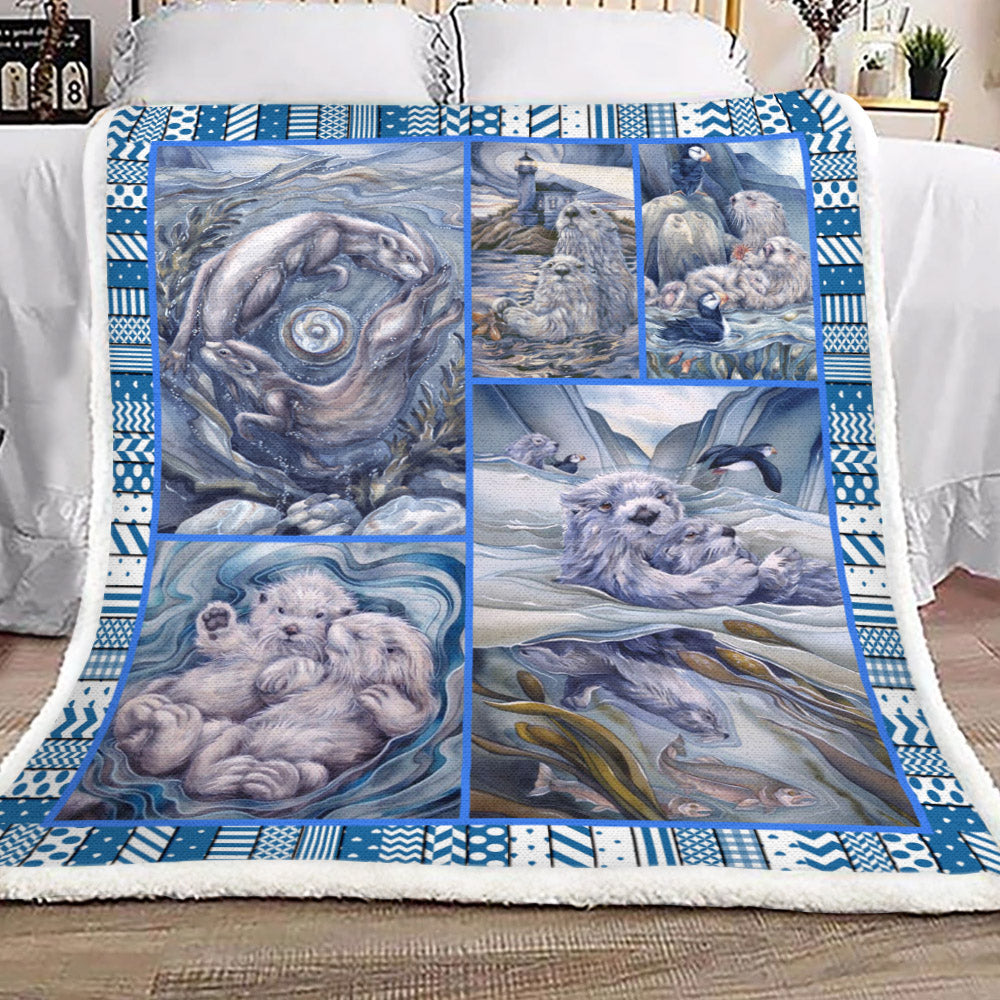 Otter YH3010048F Sherpa Fleece Blanket