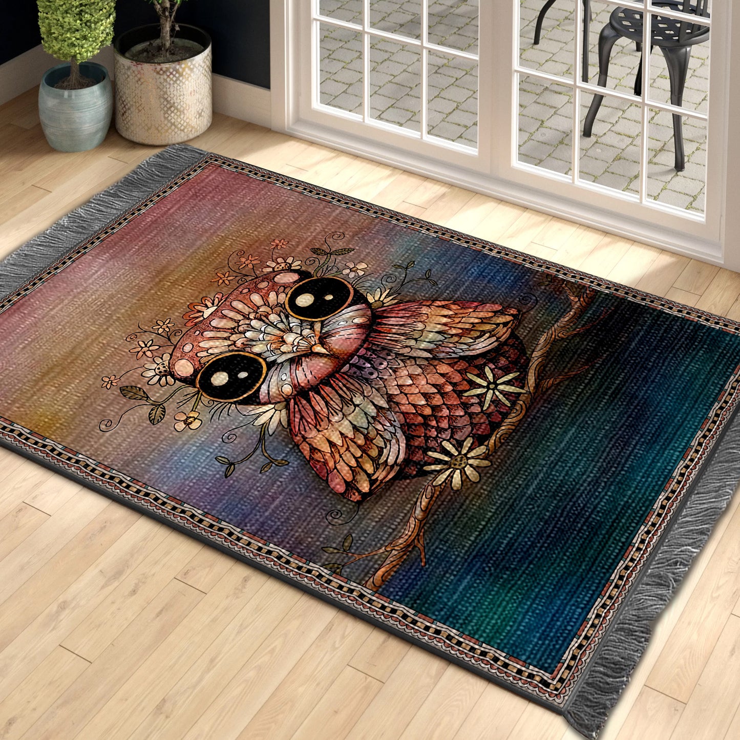 Owl NN0110123F Decorative Floor-cloth