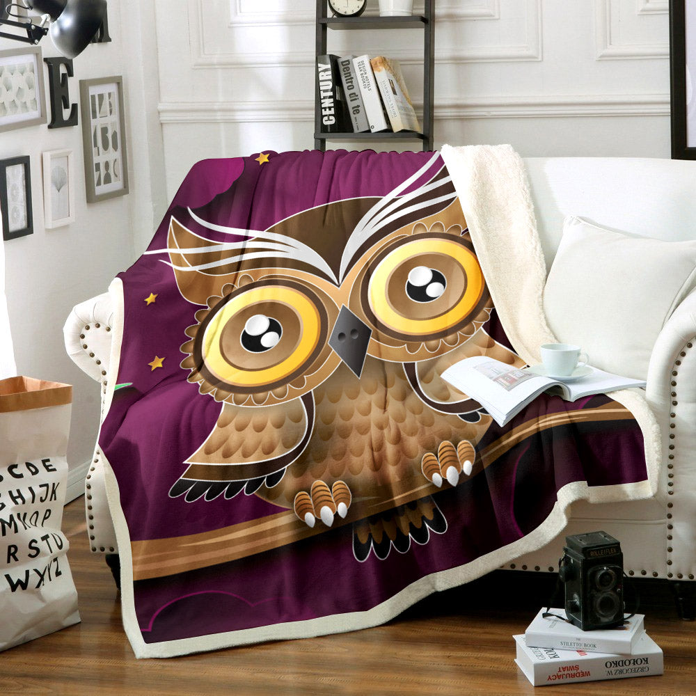 Owl NN1409098TT Sherpa Fleece Blanket