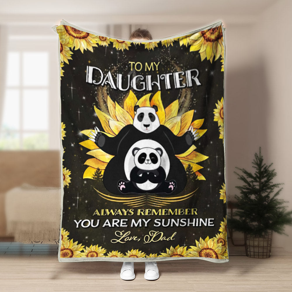 Panda Sunflower CL280844MDF Sherpa Fleece Blanket