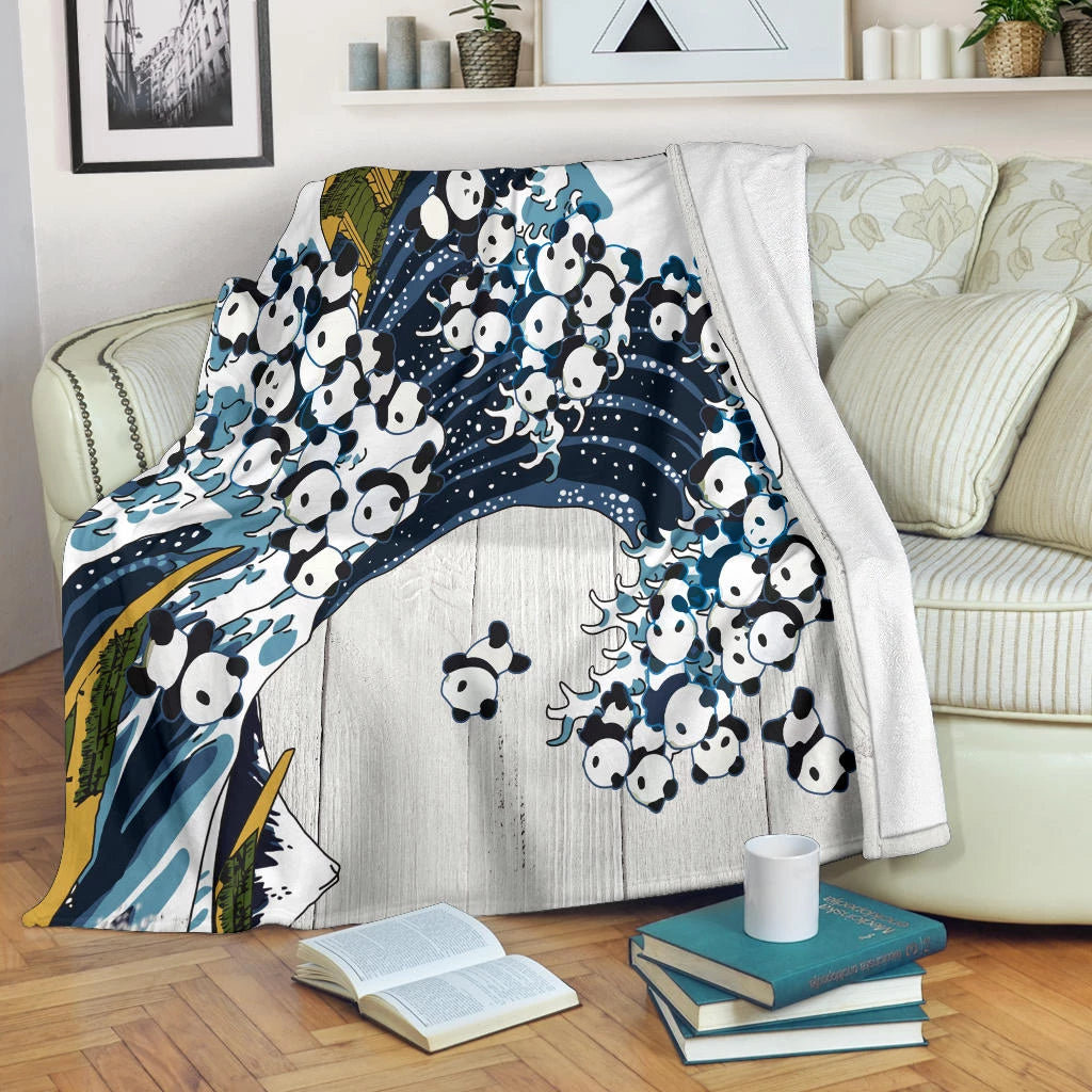 Panda Waves CLM2410259S Sherpa Fleece Blanket
