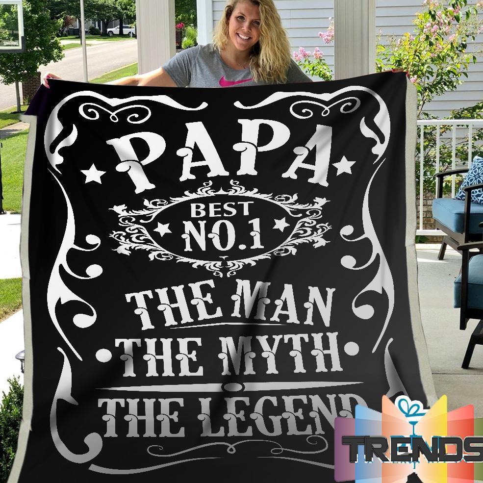 Papa The Legend CL11100149MDF Sherpa Fleece Blanket