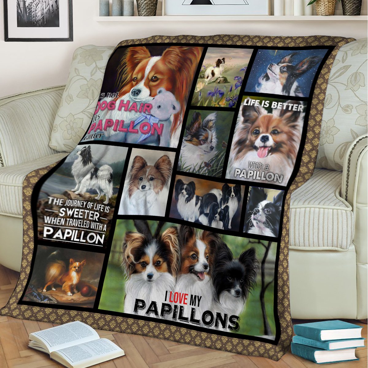 Papillon CL10100196MDF Sherpa Fleece Blanket