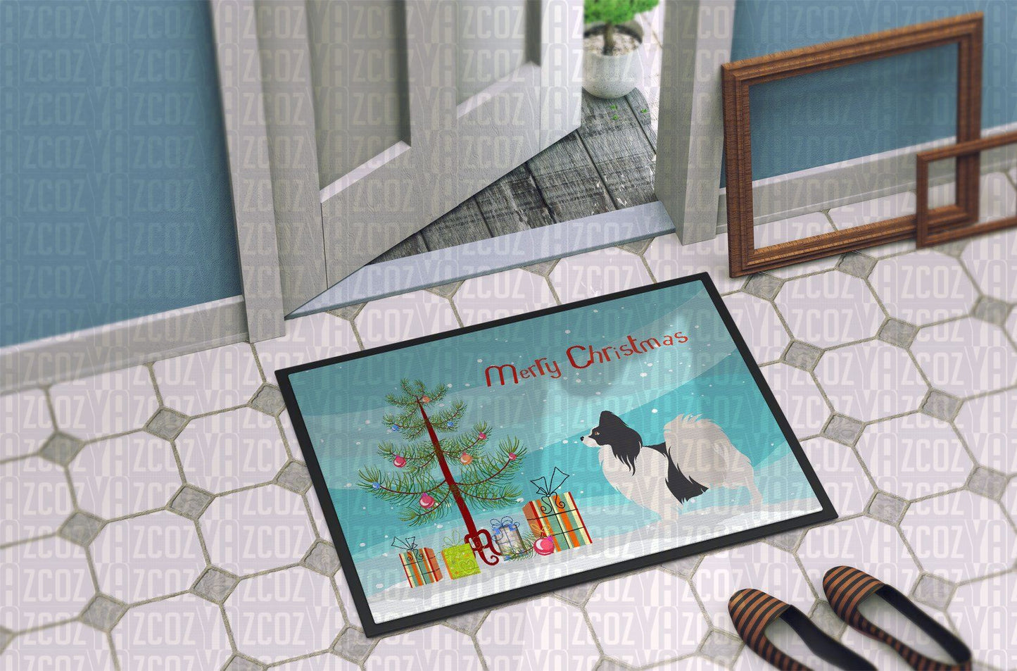 Papillon Christmas CL21110222MDD Non-slip Door mats