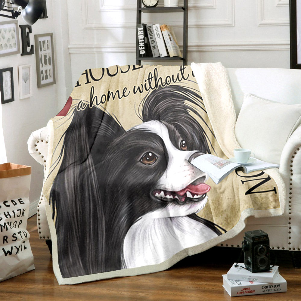 Papillon Dog HM0412044TT Sherpa Fleece Blanket