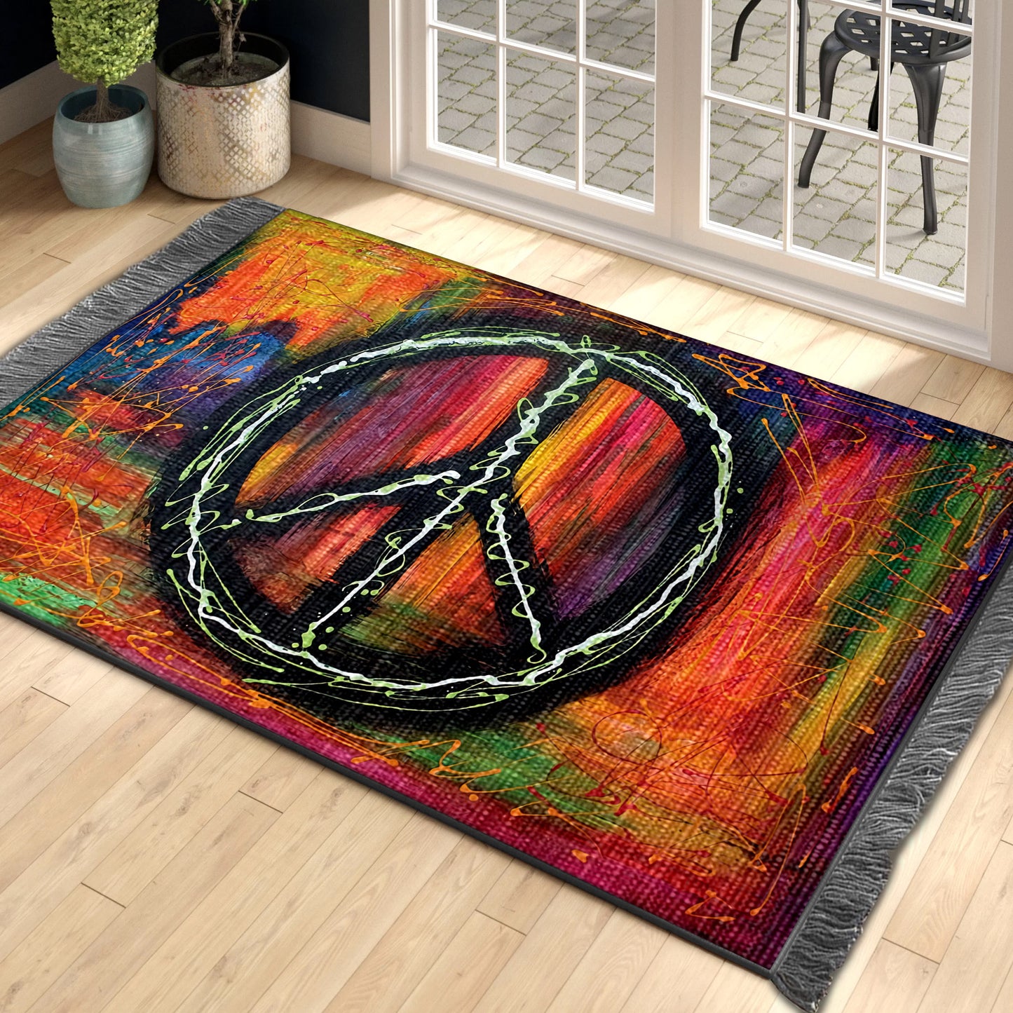 Peace Sign DD0110162O Decorative Floor-cloth
