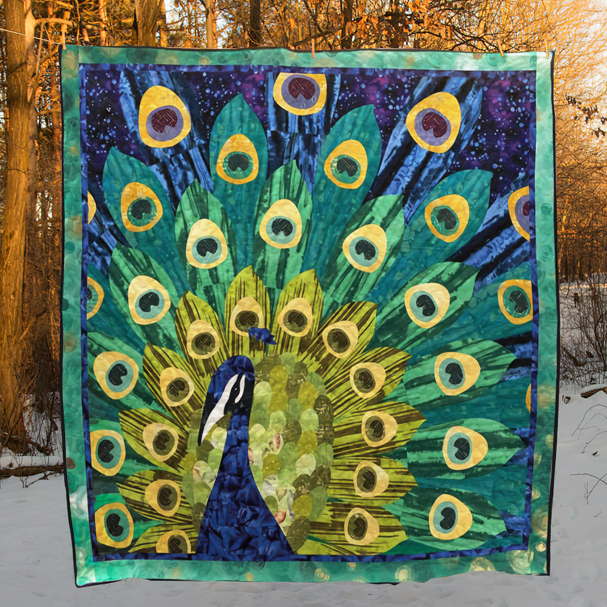 Peacock CLA0211612Q Quilt Blanket