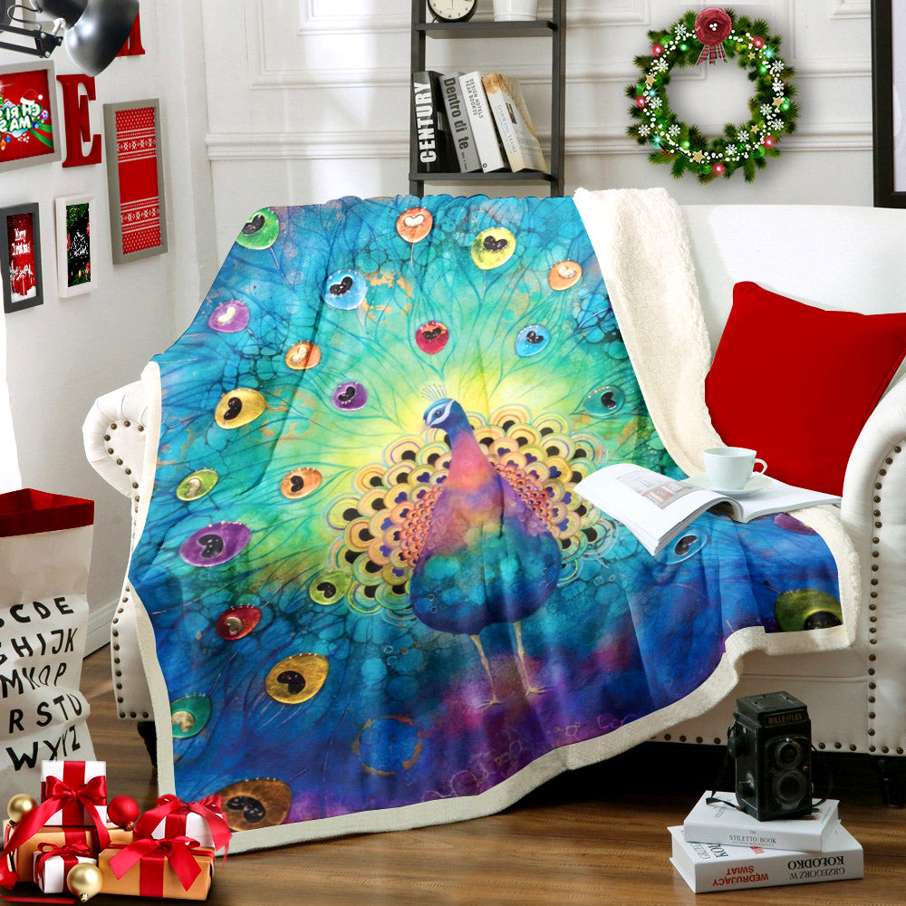 Peacock CG2410129TT Sherpa Fleece Blanket